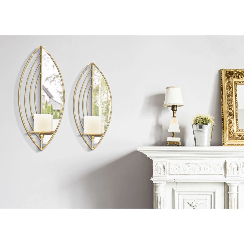 Porta Cand Leaf Da Muro Coppia cm 18x13x41-15x13x35