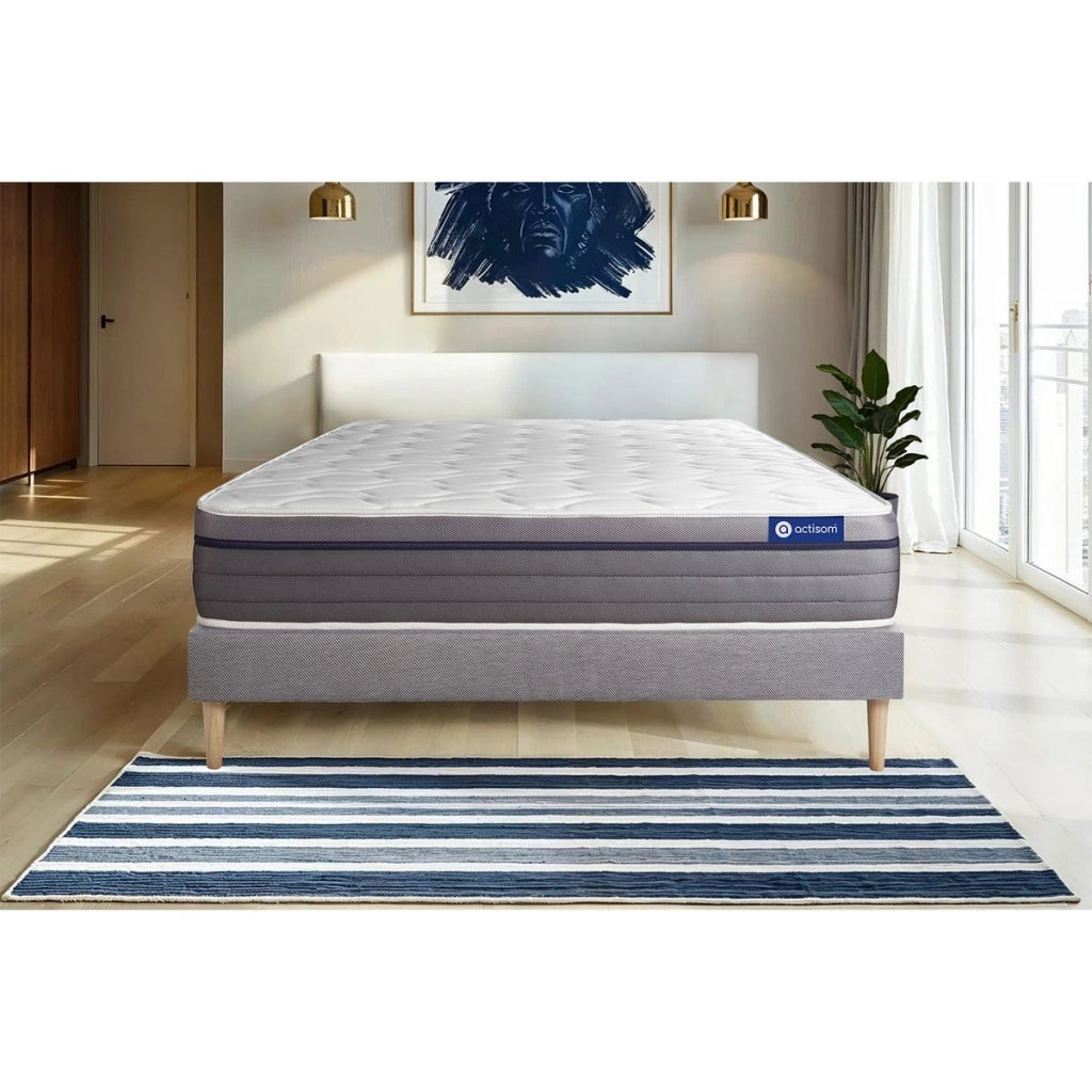 Kit rete e materasso Actiflex zen 120x210cm - Spessore : 26cm - Molle insacchettate e memory foam - Bilanciato -