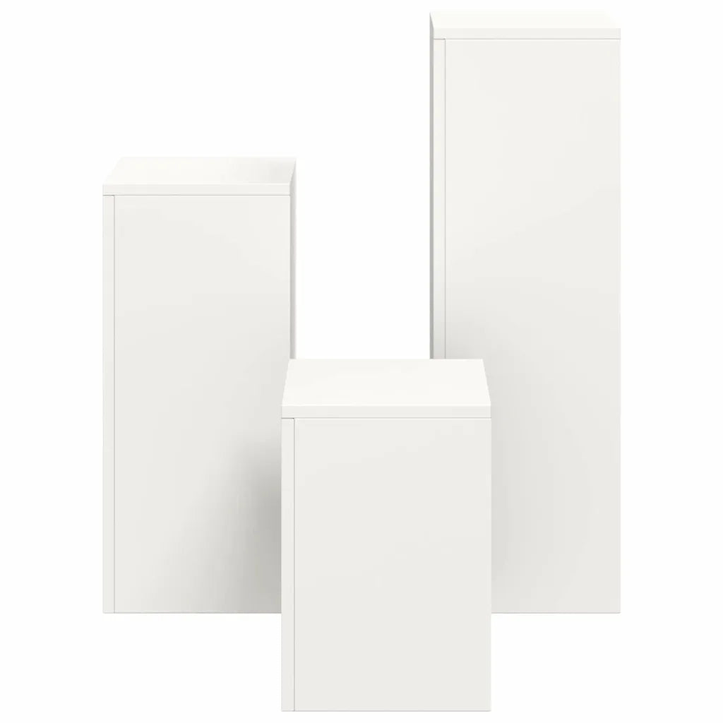 Supporto per piante | Sostegno per piante 3 pz Bianco Acciaio