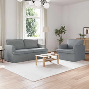 Divano 2 pcs Grigio chiaro 162 x 80 x 85 cm Tessuto