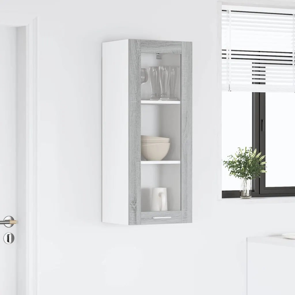Armadio pensile con porta Grigio Sonoma 40 x 31 x 100 cm