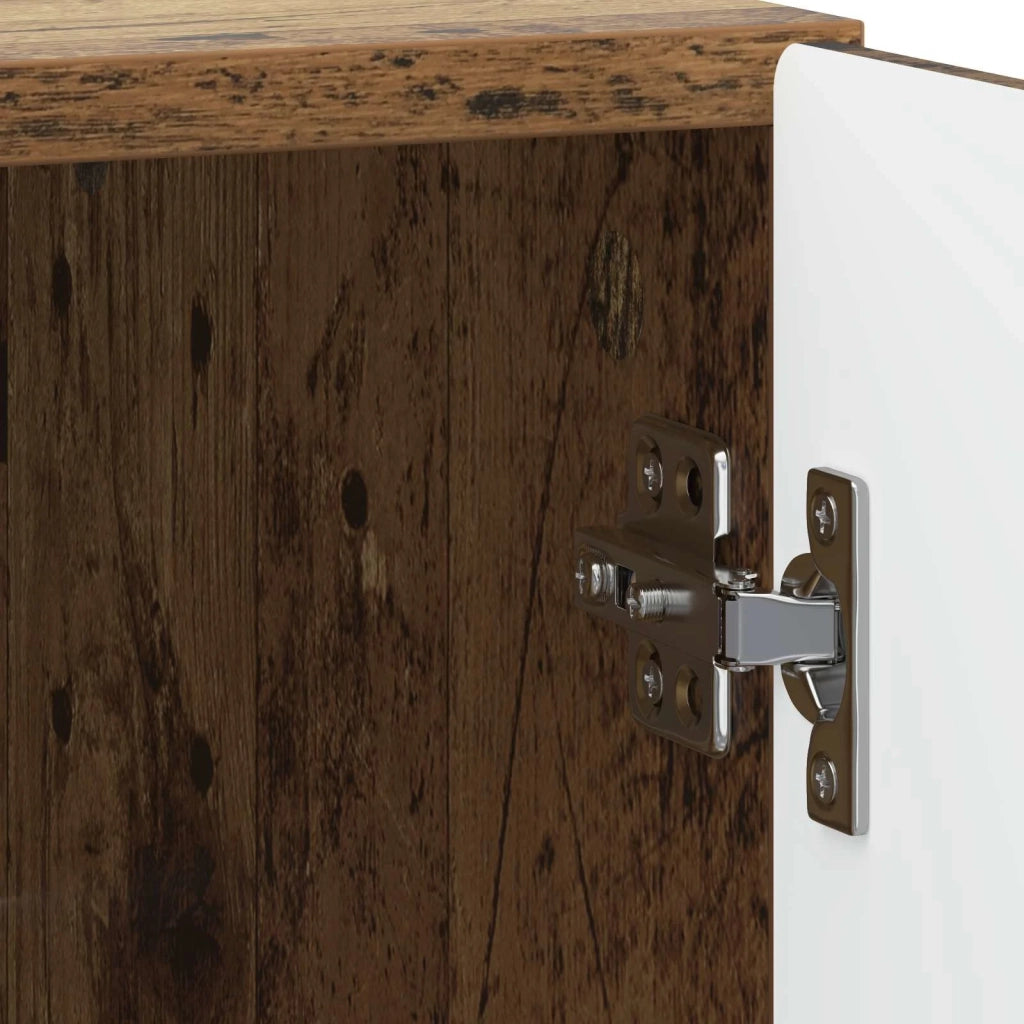 Set di 2 Comodini | Armadio da Notte | Mobiletto da notte Legno antico 43 x 34,5 x 50 cm