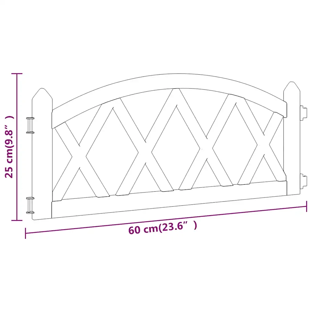 Bordi per Prato 17 pz Rossi 10 m in PP CFW5564433