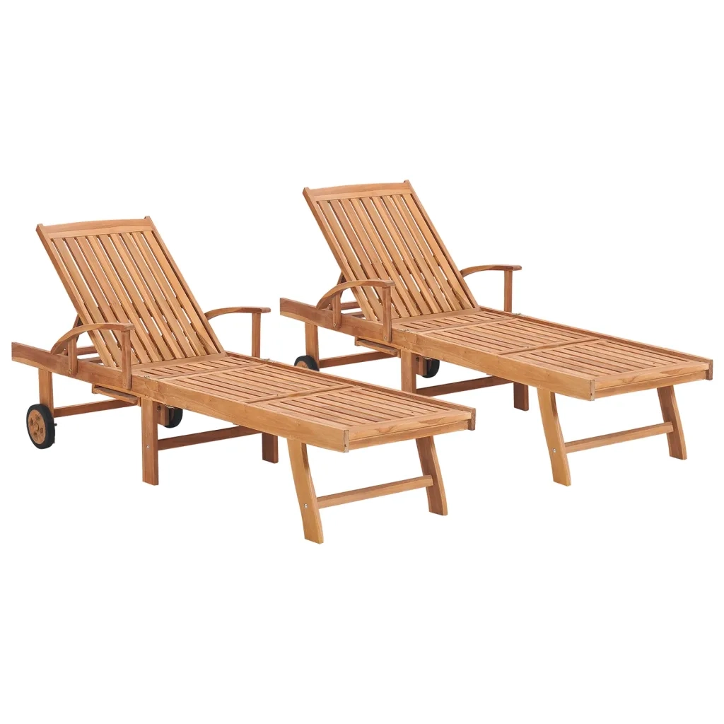 Lettini Prendisole 2 pz in Legno di Teak cod mxl 9195