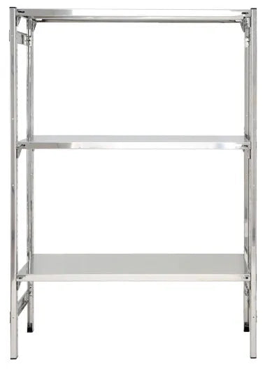 SCAFFALE IN ACCIAIO INOX PER CUCINE E RISTORANTI con piani lisci e scanalati cm. 120x60x150h
