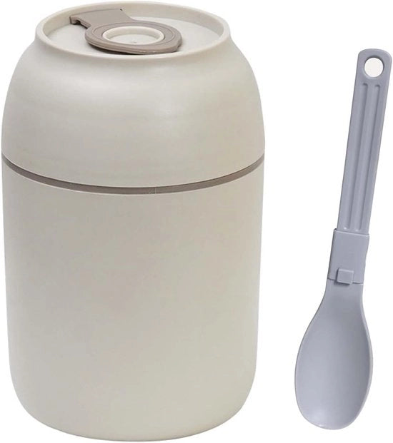 Contenitore alimentare isolante, bicchiere per cereali con cucchiaio, contenitore isolante in acciaio inossidabile, scatola isolante per yogurt, cereali, alimenti per bambini, zuppa, pappa