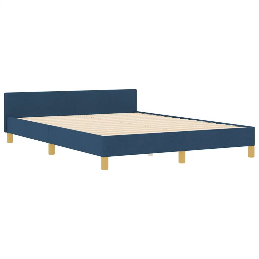 Struttura del letto con testiera Blu 160 x 200 cm Tessuto 3344822
