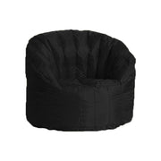 Poltrona imbottita Allos, colore nero, Misure 80 x 80 x 80 cm