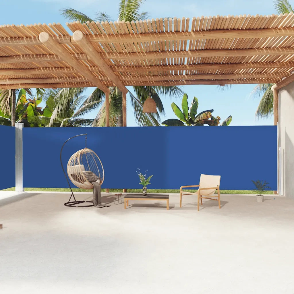 Tenda da Sole | Tenda parasole Laterale Retrattile Blu 200x1200 cm