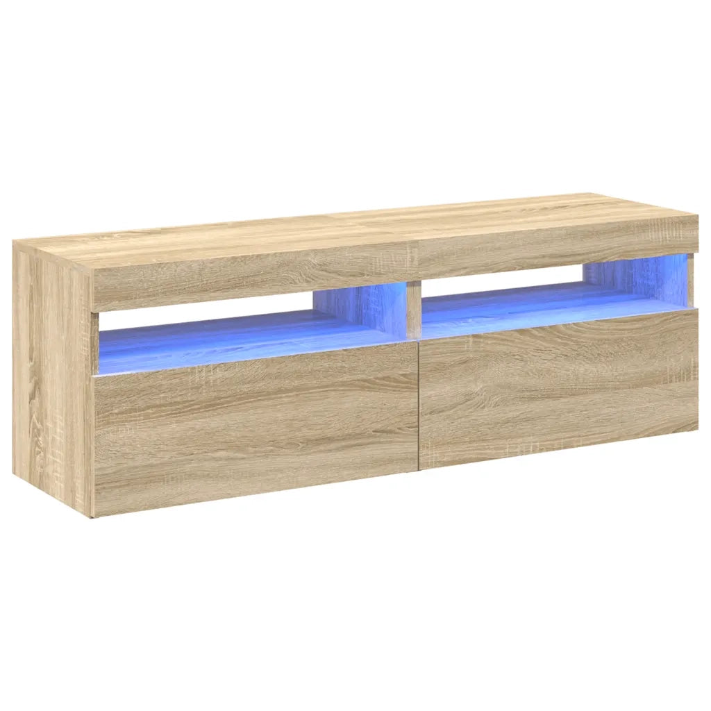 Mobili Porta TV con LED 2 pz Rovere Sonoma 60x35x40 cm 804416