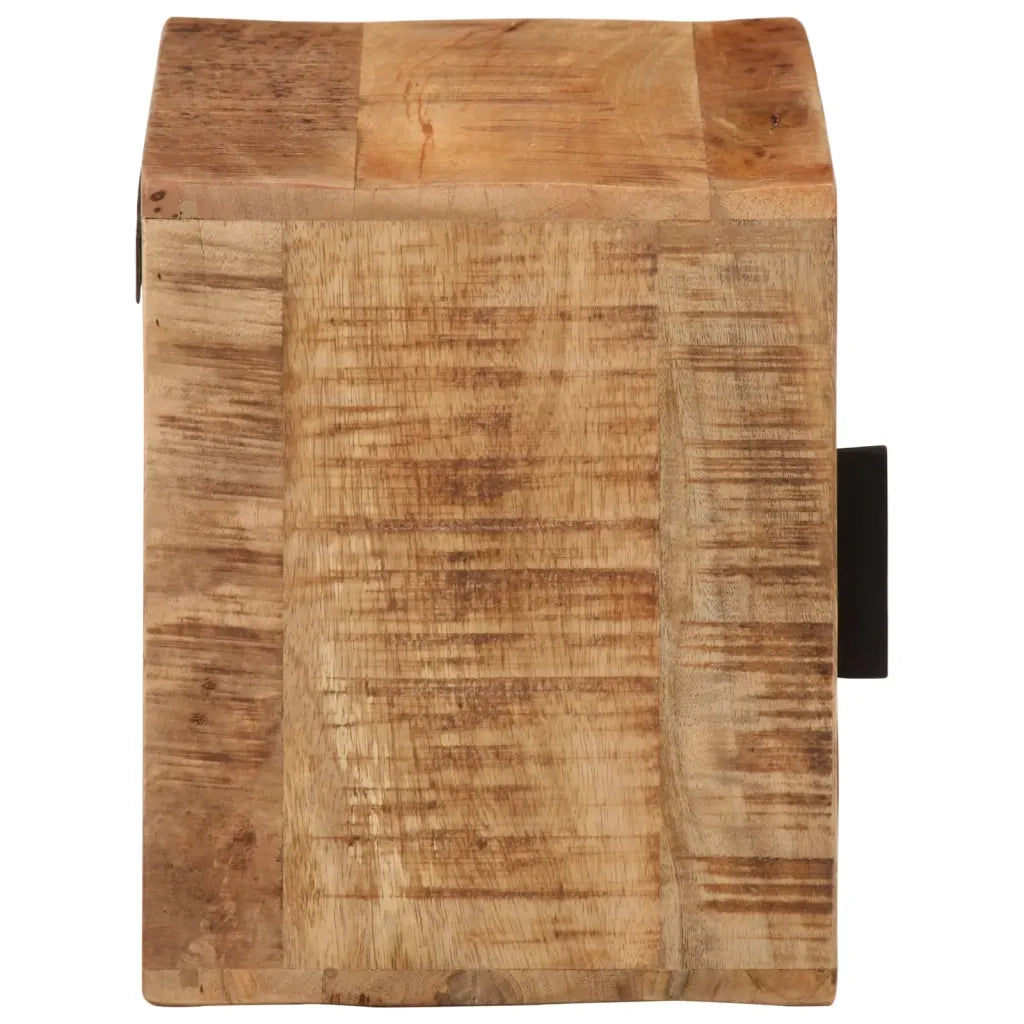 Comodino a Parete 40x30x25 cm in Legno Massello di Mango 371972