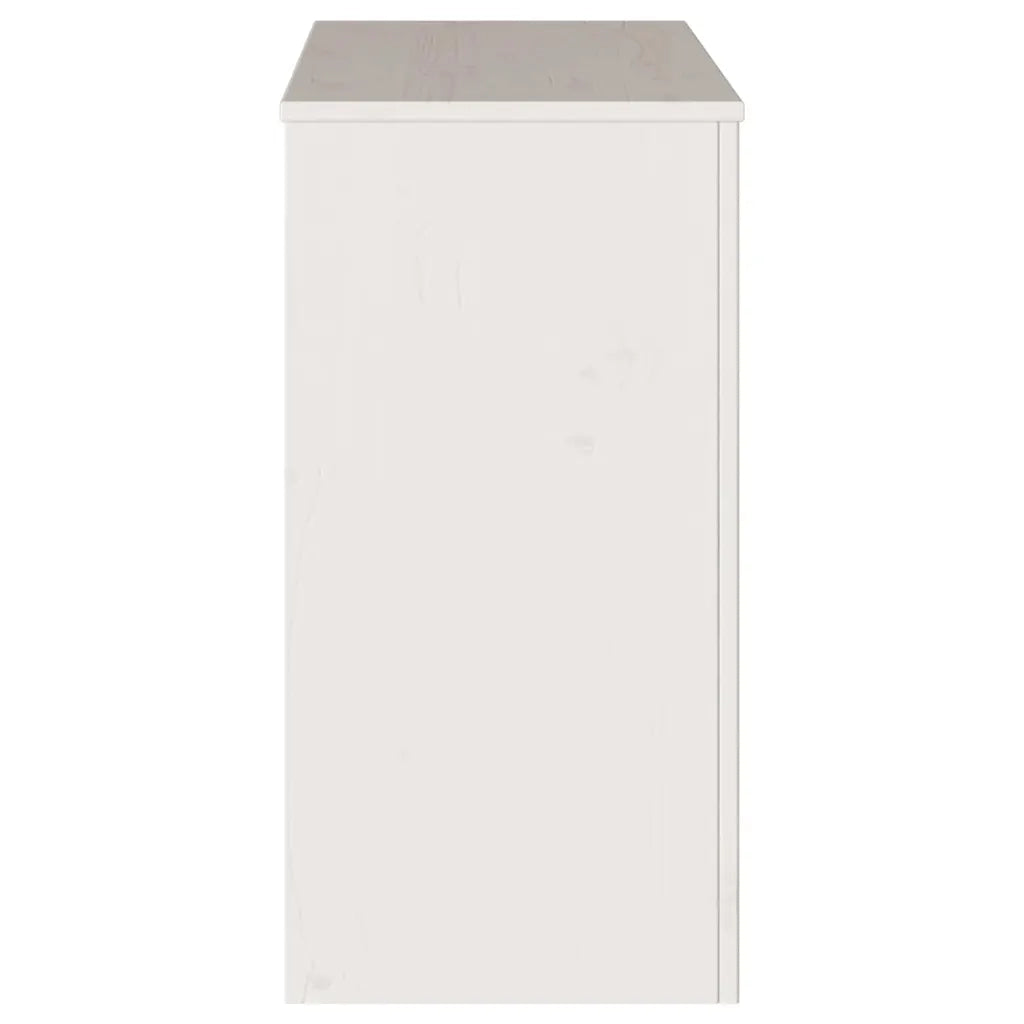 Tavolo Consolle | Tavolo d'Ingresso Drammen Bianco 89,5 x 37 x 73 cm Pino massello
