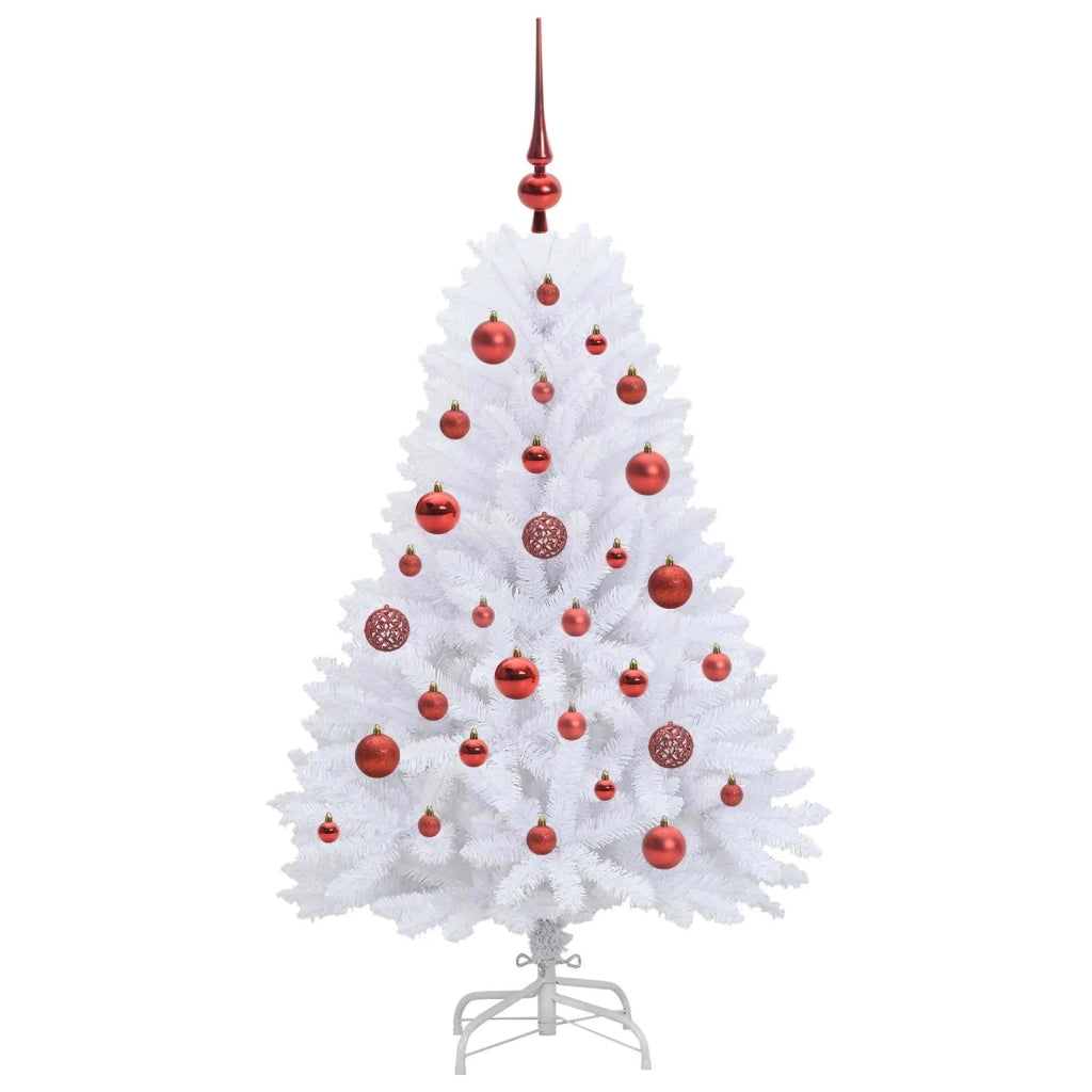 Albero di Natale | Decorazioni natalizie Artificiale con Rami Pieghevoli Bianco 120 cm