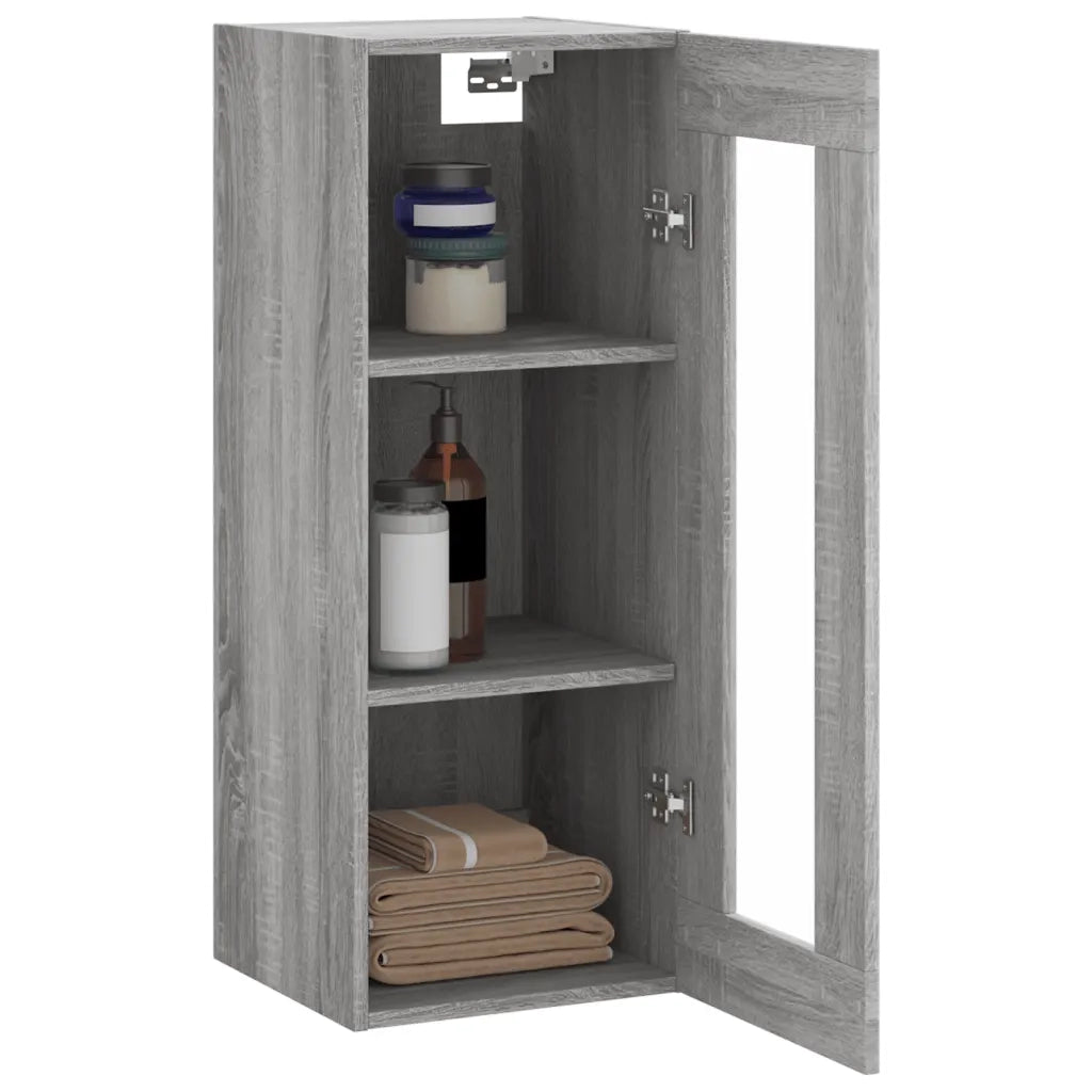 Armadietto a Muro | Mobile a Parete Grigio Sonoma 34,5x34x90 cm