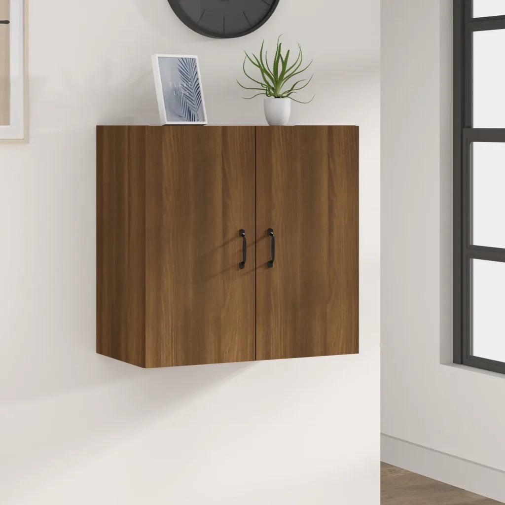 Armadietto a Muro | Mobile Pensile Rovere Marrone 60x31x60 cmi in Legno Multistrato