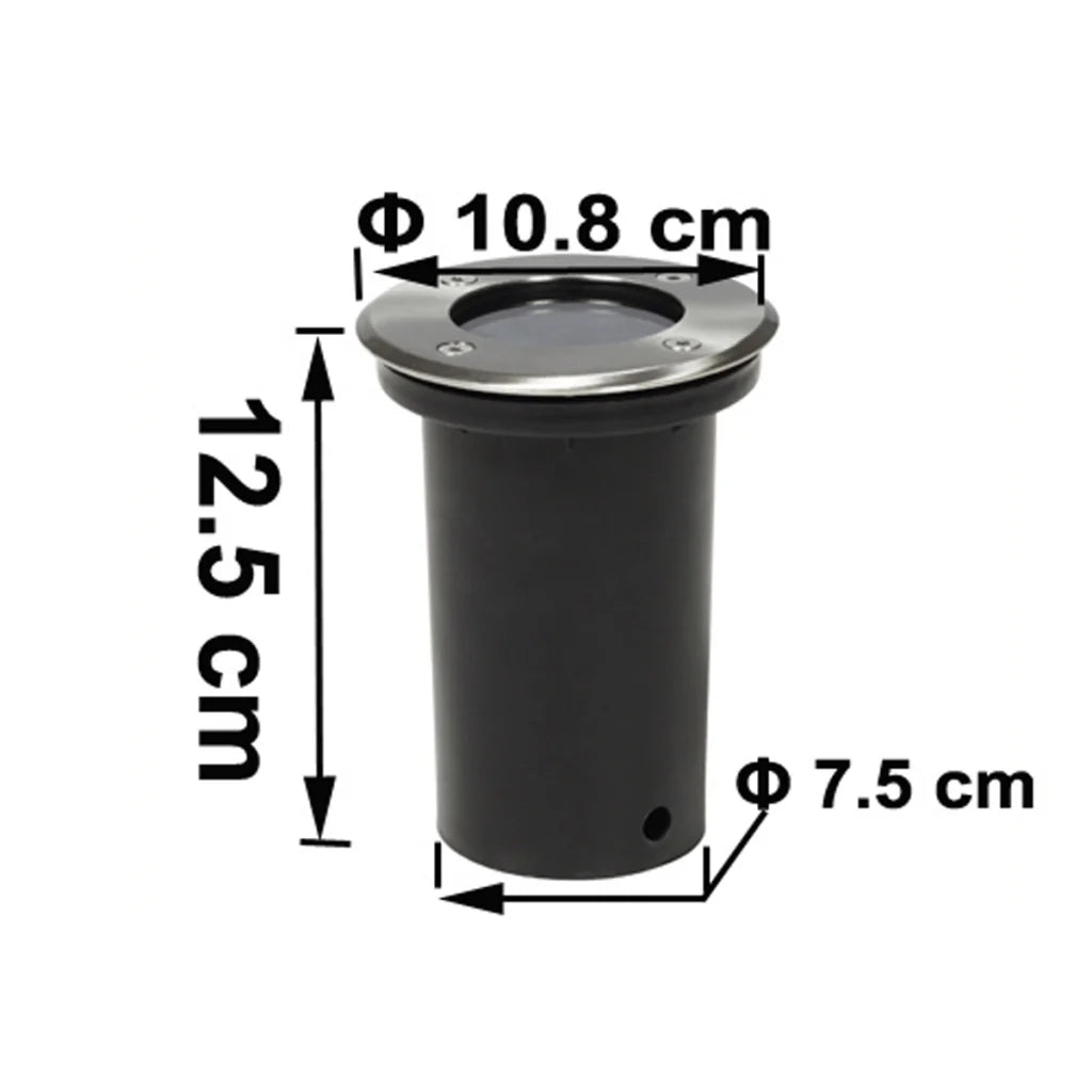 Set di 3 faretti da incasso rotondi per esterni illuminazione decorativa acciaio inox 2402035