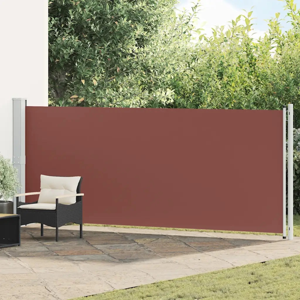 Tenda Laterale Retrattile per Patio 614x160 cm Marrone 313380