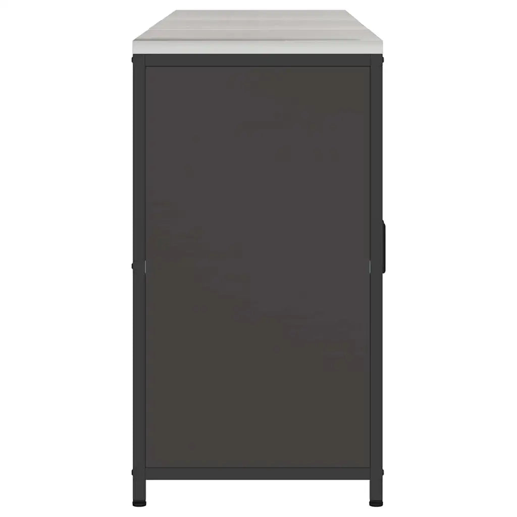 vidaXL Set di Stoccaggio per Cucina 3 pcs Nero 210 x 50 x 92 cm