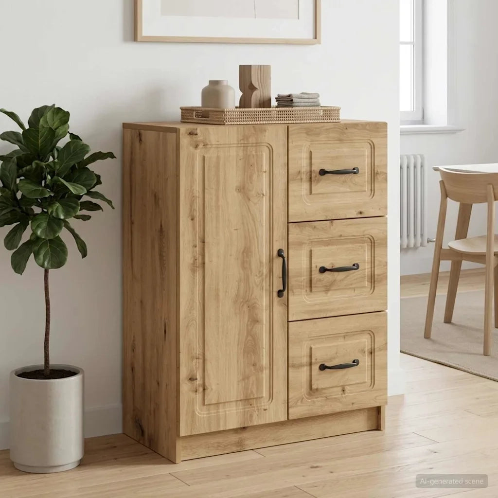 Credenza con cassetto Rovere Artigianale 66 x 34,5 x 87 cm 895784