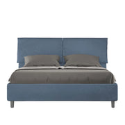 Letto imbottito Matrimoniale 160x210 cm Mados - Contenitore,Microfibra,Blu