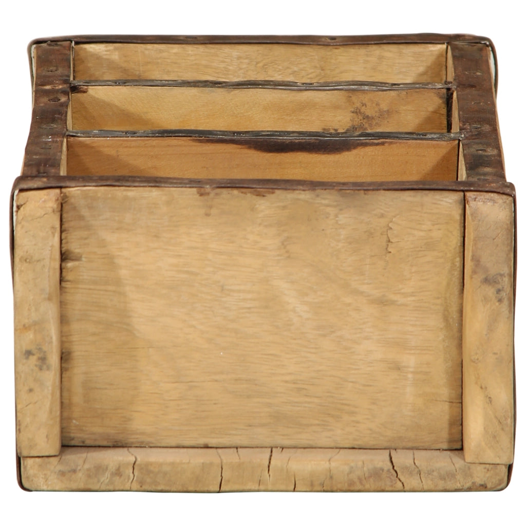 Set di vassoi  4 pezzi 30x14x9 cm in legno massiccio recuperato