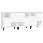 Buffet credenza cassettiera armadio mobile contenitore organizer per cucina soggiorno salotto 3 pezzi 60 x 35 x 70 cm legno ingegnerizzato bianco 02_0036990
