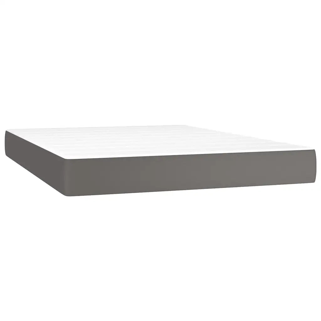 Giroletto a Molle con Materasso Grigio 140x190 cm in Similpelle 3130659