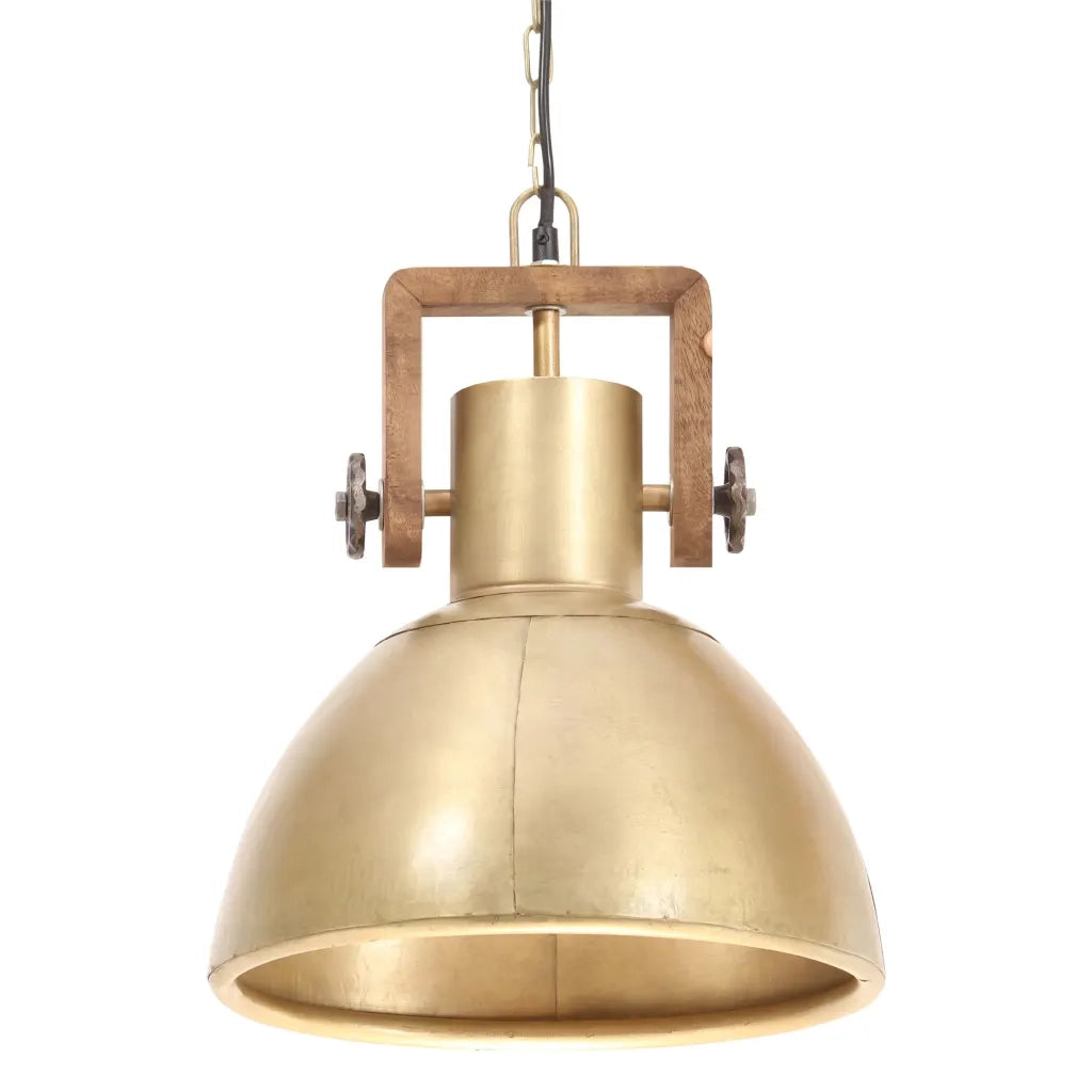 Lampada a Sospensione Industriale 25 W Ottone Rotonda 30 cm E27 CFW9062057