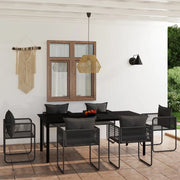 Set da Pranzo da Giardino 7 pz Nero 3099081