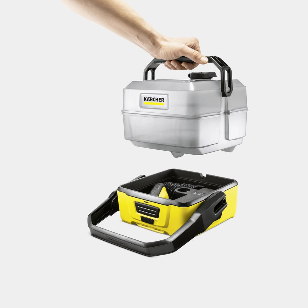 KARCHER Idropulitrici portatili OC 3 Plus Car - Portata: max. 2 l/min - Tipo di batteria: Batteria agli ioni di litio  - Autonomia: 15 min