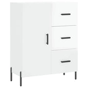Buffet credenza cassettiera mobiletto mobile contenitore organizer per cucina soggiorno finitura lucida 69,5 x 34 x 90 cm legno ingegnerizzato bianco 02_0030743