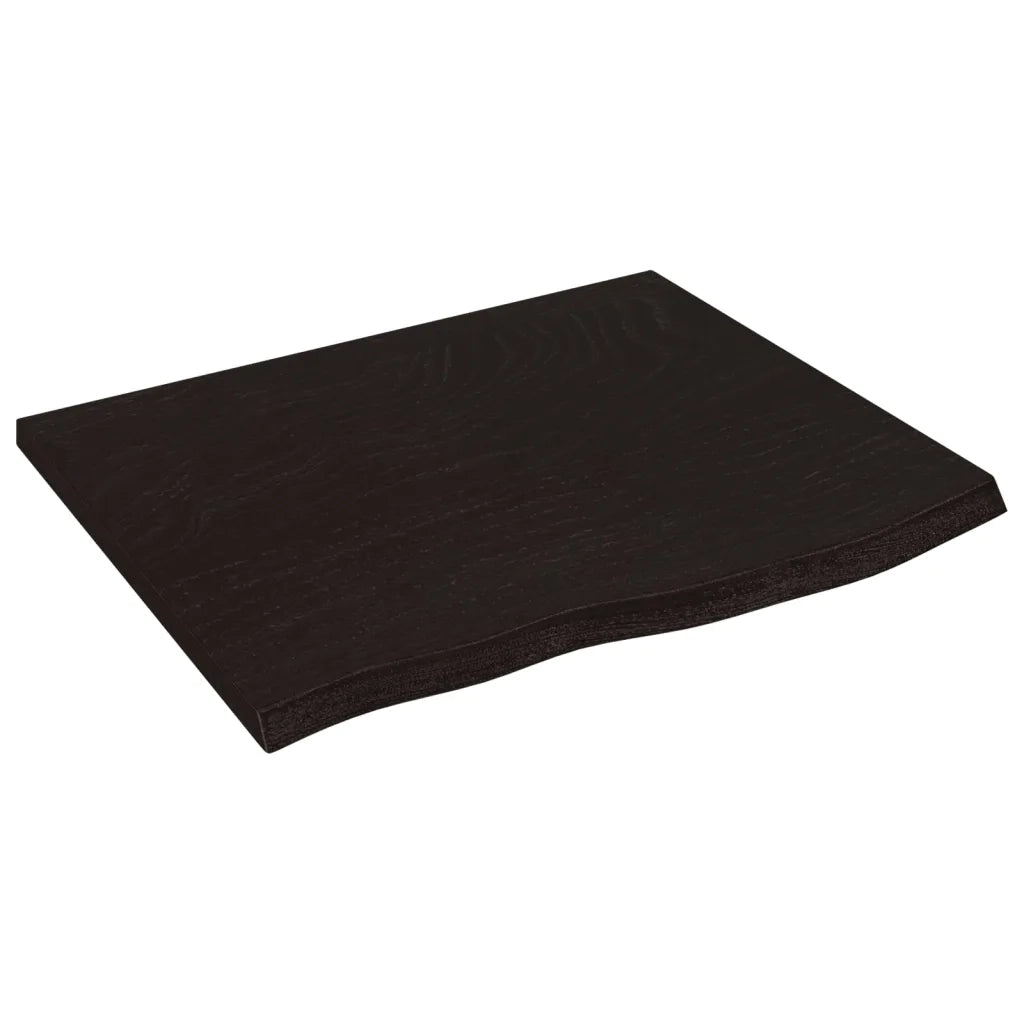 Piano Bagno Marrone Scuro 60x50x2 cm Legno Massello Trattatocod mxl 126793