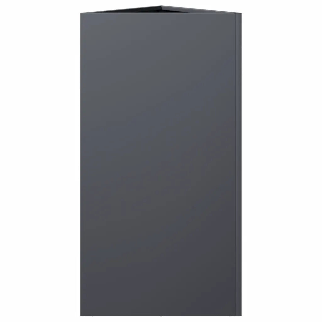 vidaXL Fioriere 2 pz Antracite Triangolari 40x34,5x70 cm in Acciaio