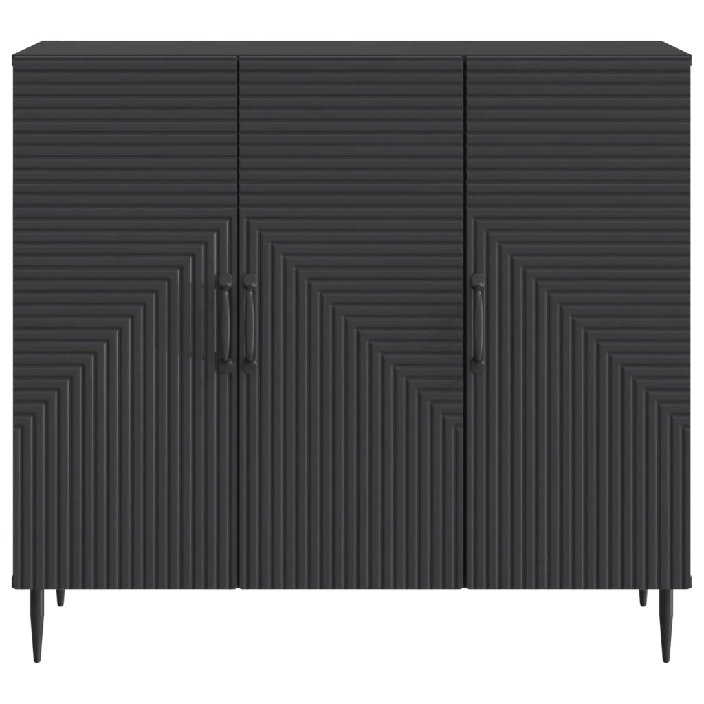 Credenza | Madia | Buffet da pranzo | Armadio da pranzo Nero 89 x 34,5 x 80 cm Legno ingegnerizzato