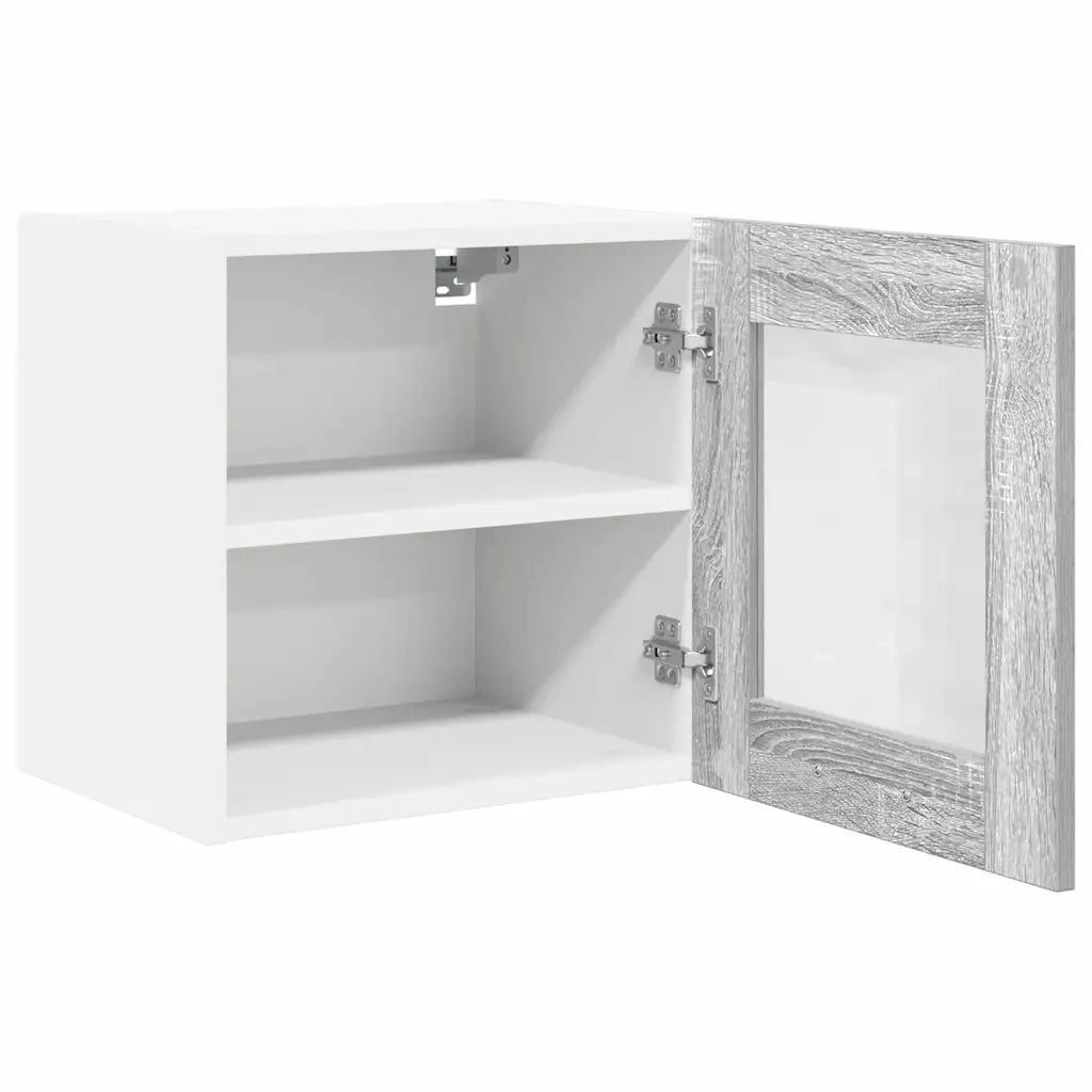 Armadio pensile con porta 2 pcs Grigio Sonoma 40 x 31 x 40 cm 884205