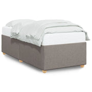 Letto singolo | Letto per adulti | Giroletto senza Materasso Tortora 100x200 cm in Tessuto