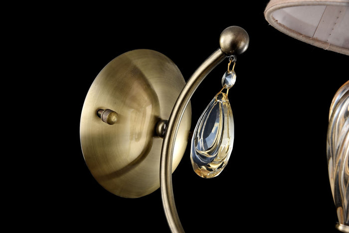 Lampada da parete Royal Classic in Metallo e Vetro Murano Bronzo