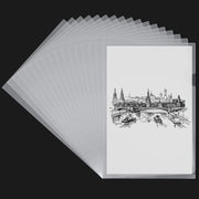 Hoezen per A4 90 pezzi - Materiale trasparente - Leggero - Duraturo - Resistente all'umidità - 31 x 22 cm - Cartelle archivio