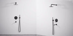 Set Da Vasca-doccia Da Incasso Rea Lungo Black + Box