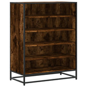 Scarpiera | Mobile per scarpe Rovere Fumo 75x38x97,5 cm Legno Multistrato Metallo