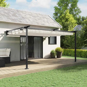 vidaXL Gazebo a Muro Crema Acciaio
