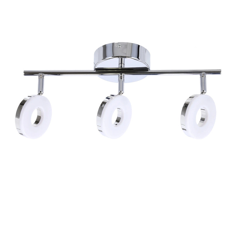 Plafoniera Candellux Thema LED 3x5W cromo bianco 3000K