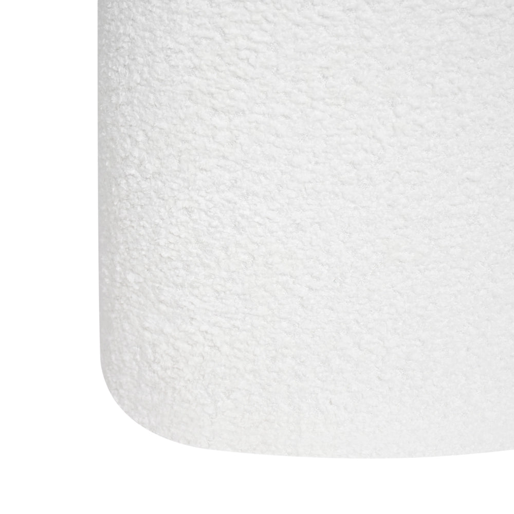 Pouf poggiapiedi imbottito a forma di cuore Pouf ottomano in ciniglia bianco sporco camera da letto soggiorno