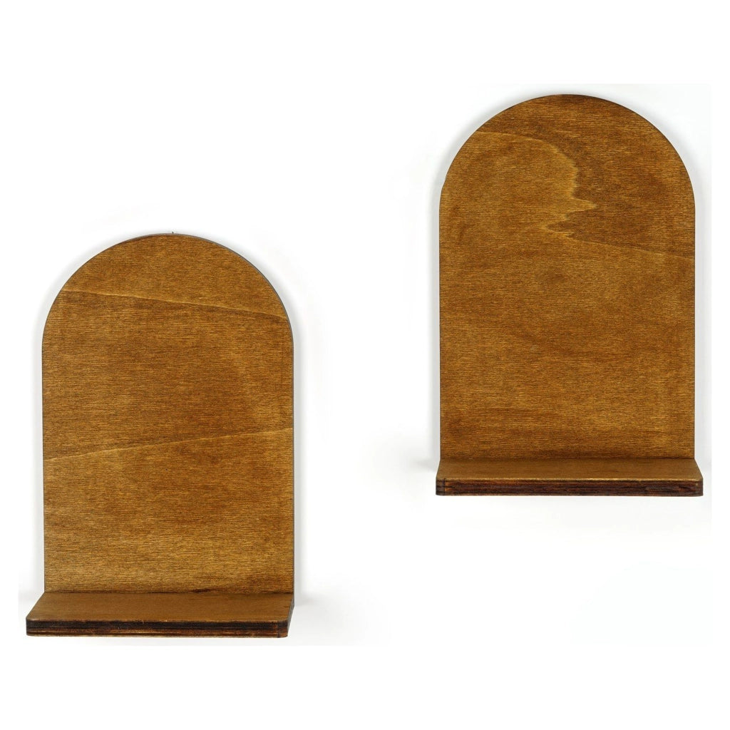 Ussassai, Mensola 2 Ripiani, 16x26x9h cm Marrone Naturale