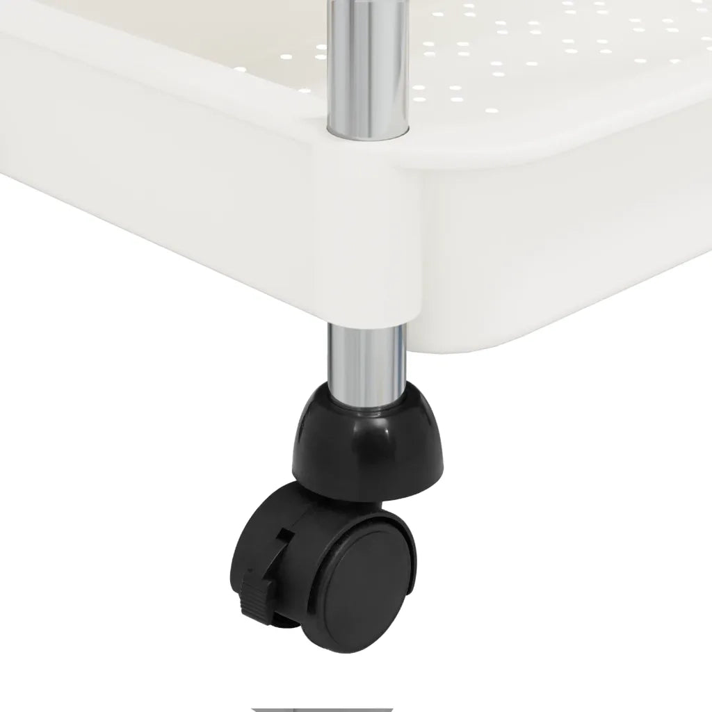 Carrello da Cucina 5 Ripiani Bianco 42x29x128 cm Ferro e ABS CFW7118053