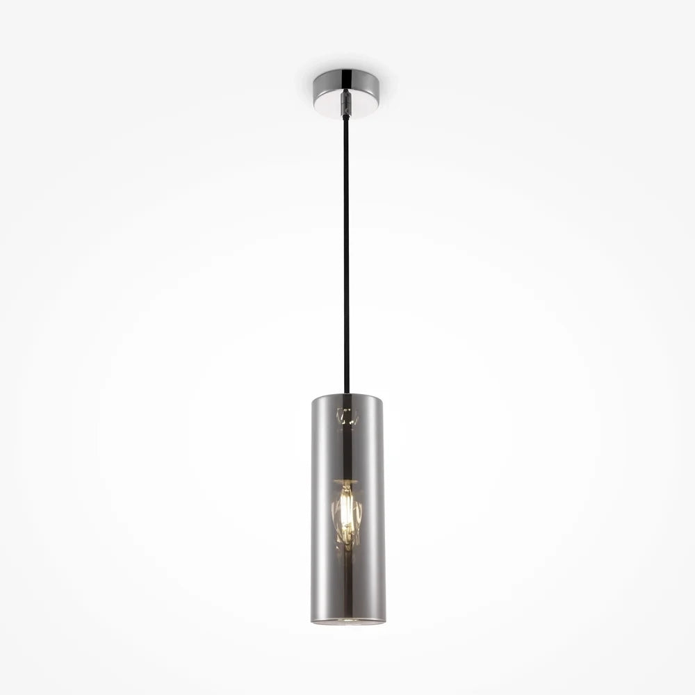 Lampadario A Sospensione Moderno Dunas Metallo Vetro Trasparente 1 Luce E27