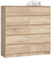 Cassettiera AKORD K120 Sonoma Quercia 120 cm 10 cassetti 120x40x121 cm