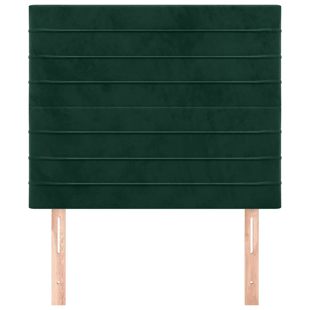 Testiera-Testata-Testiera Decorativa Verde Scuro 100x5x118/128 cm Velluto 587984