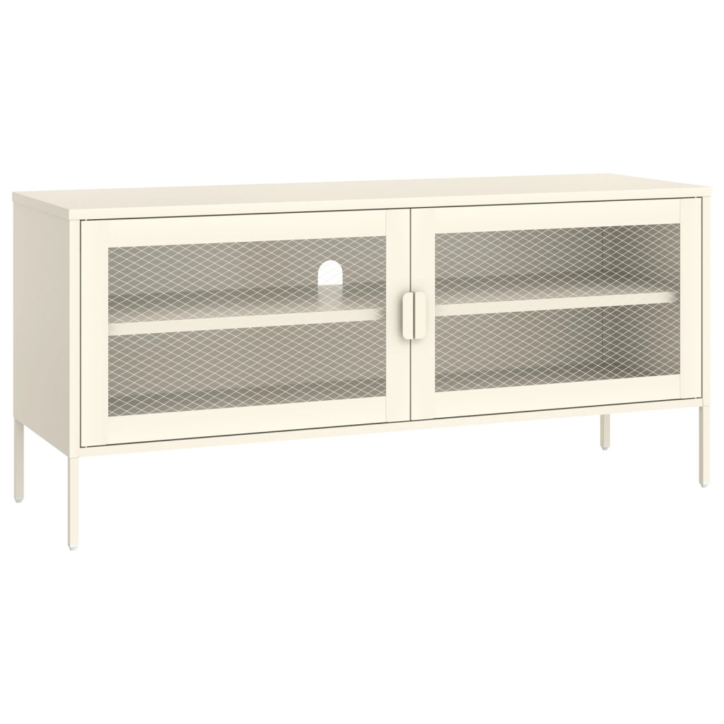 Mobile TV in metallo 120cm bianco TOM