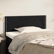 Testiera-Testata-Testiera Decorativa Nera 100x5x78/88 cm in Velluto 959019